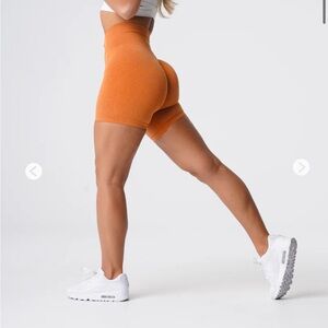 burnt orange contour seamless shorts